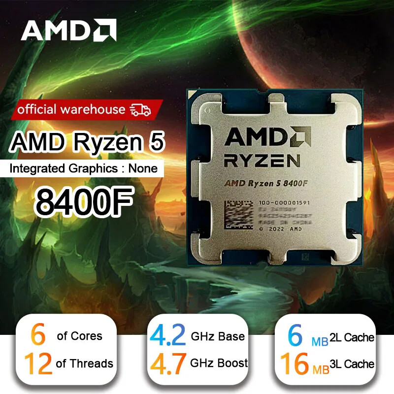AMD Ryzen 5 8400F 6-Core 4.2GHz Desktop Processor