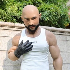 SMITIZEN Silicone Disguise Human Skin Mask Bear Man Lifelike Mask for Cosplay