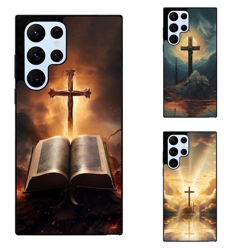 Anti scratch Cover Bible cross stylize For Samsung S21 S22 S23 S24 Ultra FE - 第 1/25 張圖片