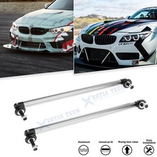 2X Silver Adjustable Front Bumper Lip Rod Strut Brace For BMW 3 4 5 MINI Copper