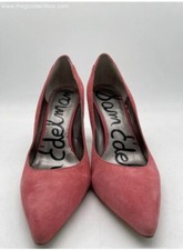 Sam Edelman Womens Hazel Pink Suede Pointed Toe Slip On Pump Heels Size 7.5 M