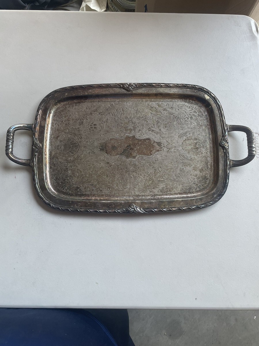 【Oneida】 ギャラリートレー / バトラートレー 【シルバープレート】 Oneida】 ギャラリートレー / バトラートレー 【シルバープレート】59cm