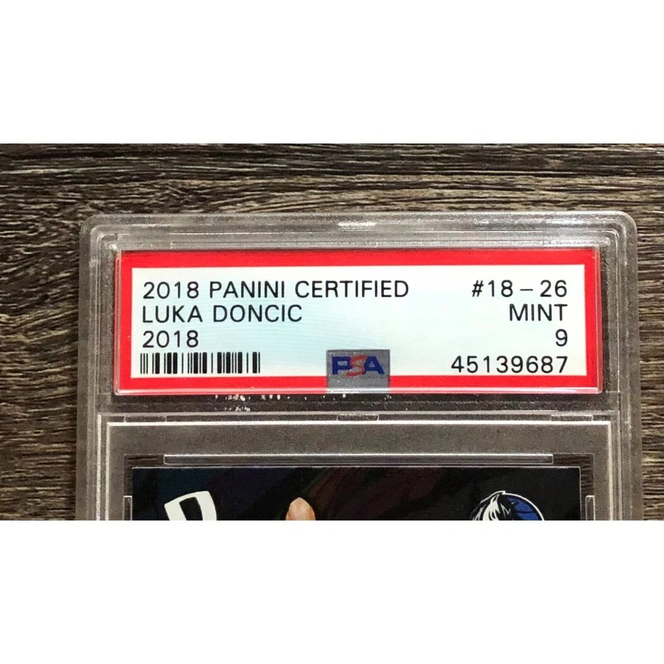 2018 Panini Certified Luka Doncic Graffiti SP Rookie PSA 9 Mint - Image 3 of 3