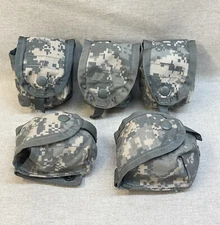 5 PACK MILITARY SINGLE HAND GRENADE CARRY POUCH ARMY ACU DIGITAL CAMO MOLLE II