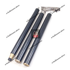 Handmade Antique Black Brass Jaguar Head Handle Working Walking Stick Cane Gift