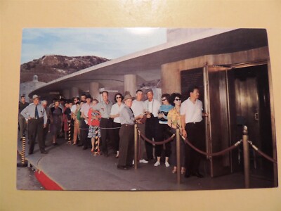 Hoover Dam Nevada vintage postcard Visitor's Canopy at Nevada Elevator Tower