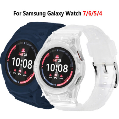 TPU Rugged Sport Band Strap Case Cover For Samsung Galaxy Watch 7 6 5 4 40/44mm