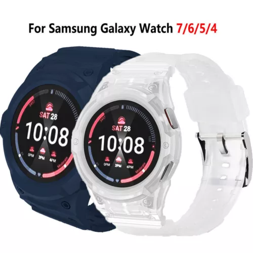 TPU Rugged Sport Band Strap Case Cover For Samsung Galaxy Watch 7 6 5 4 40/44mm - Picture 1 of 18