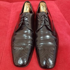 Prada shoes black Patent leather Lace Up Loafer size US 9.5 UK 8.5 EU 42.5