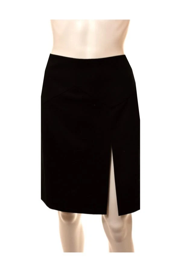 EMPORIO ARMANI Mujer’s Falda Lápiz Lana Negra Talla 42(8) Italia