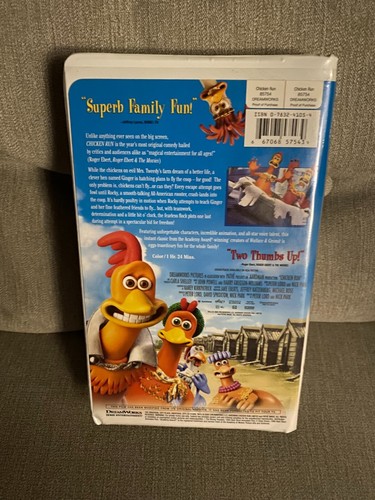 Chicken Run VHS 2000 Vintage DreamWorks Animated Movie Clamshell Rare Brand New - Picture 2 of 3