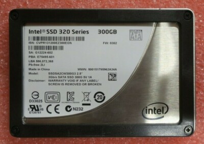 Intel SSD 320 Series 300GB SATA 3Gb/s 2.5'' SSD Solid State Drive SSDSA2CW300G3