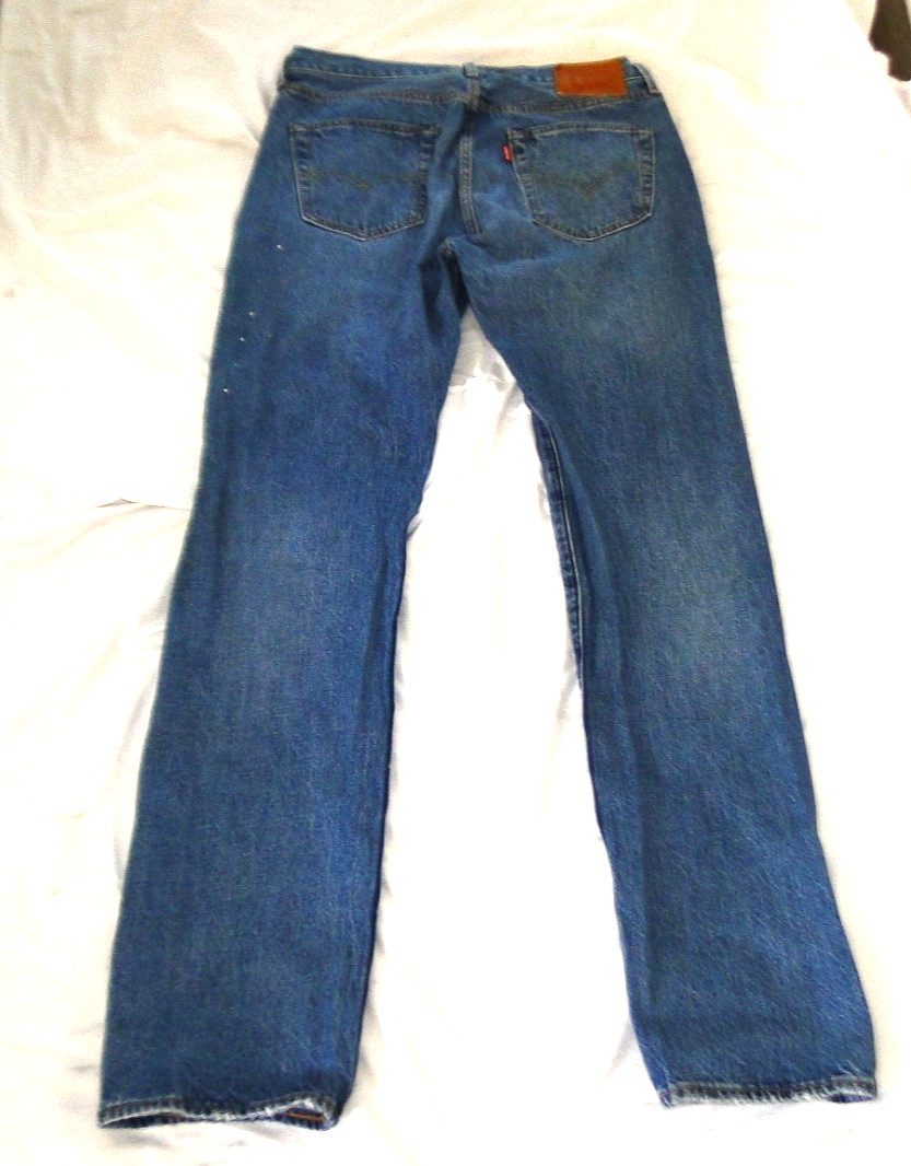 Levi’s 501 Patchwork Distress Button Fly Blue Jea… - image 6