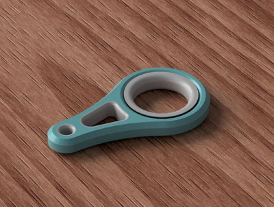 Keychain Spinner *3d Printed (white, Lime Green, Dark Blue, Black)