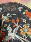 2 Antique Qing Dynasty Chinese Silk Hand Stitched Embroidered Rank Badge Panels — photo 7