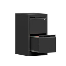 Metal Vertical File Storage Cabinet 2 Drawer Filing Cabinet w Lock for Office A4