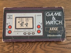 NINTENDO GAME & And Watch Judge Purple Ver. w/ BOX 1980 JAPAN Match Serial#