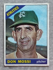 1966 Topps DON MOSSI A's "Big Ears" Awkward Funny Real Baseball Trading Card #74