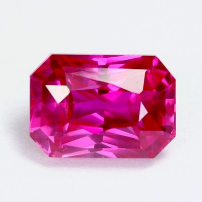 Flawless Natural 7 Ct Emerald Cut EGL Certified Pink Sapphire Loose Gemstone