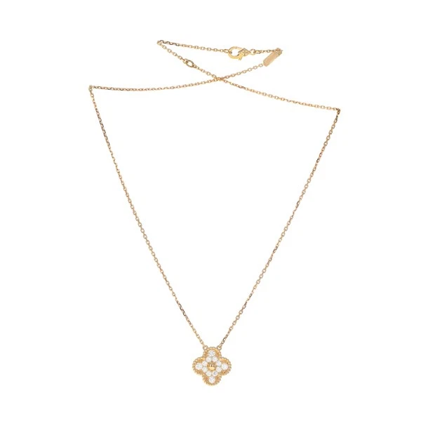 Colgante Alhambra Diamante Vintage Van Cleef & Arpels Oro Rosa 18KT Foto 3 de 3