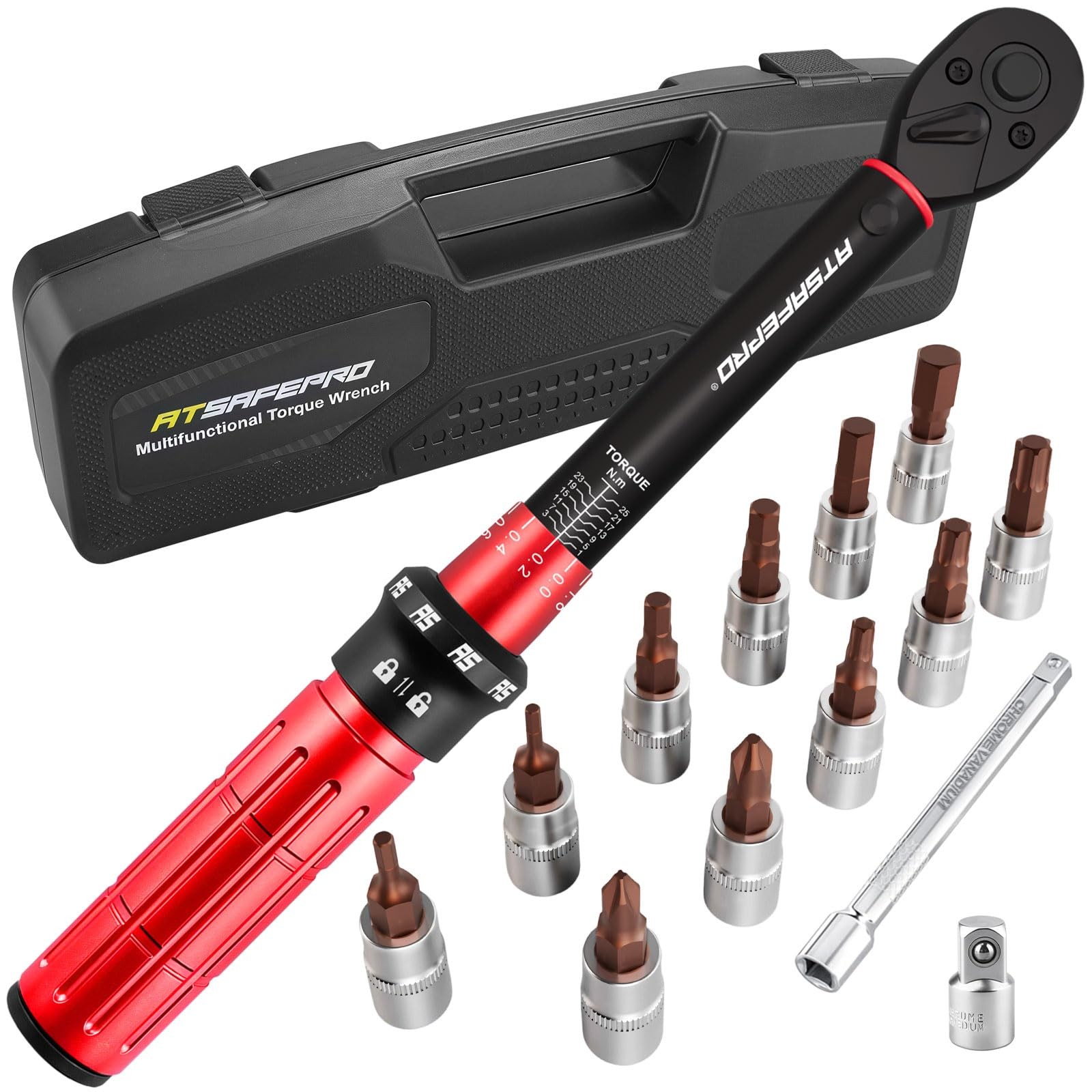 Offerta Chiave Dinamometrica Professionale 1/4 14 Pezzi 1-25 Nm