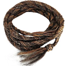 Chestnut Mane Hair Rope 5/8 x 20 feet Long Mecate McCarty Hackamore Bosal Reins