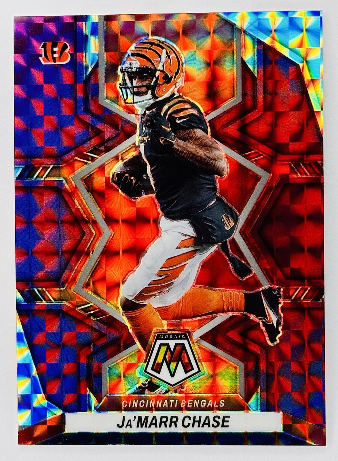 2022 Panini Mosaic JA'MARR CHASE Purple Mosaic /49 Base Prizm #41 BENGALS 🔥