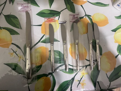 6 Gorham Stardust 1957-1991 MCM Sterling Silver 7" Bread / Long Knife (No mono)