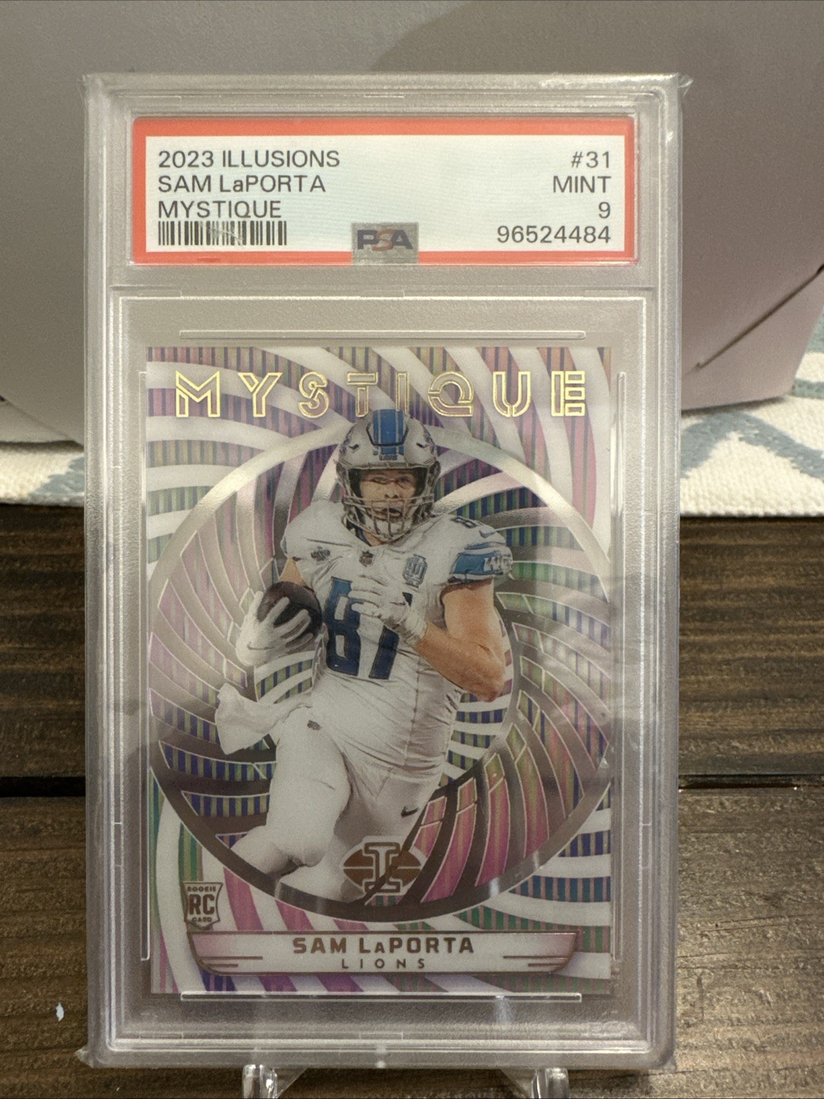 2023 Panini Illusions Mystique Sam LaPorta #31 PSA 9 Acetate(RC)