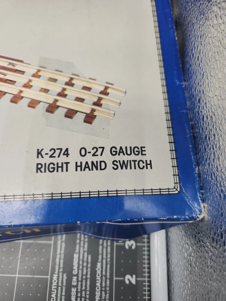 O Gauge 3-Rail K-Line K-274 Right Hand Manual Control Switch Track - Image 3 of 4