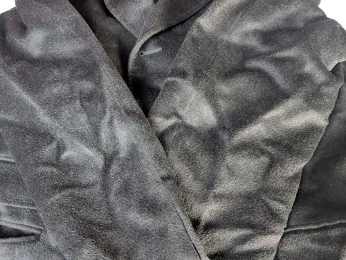 Hickey Freeman Coat Mens 44 Long 100% Wool Black Overcoat Jacket- Union Made  image 11
