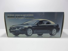 Kyosho 1/18 BMW 645i Cabriolet Mini Car Model Black New Opened Box