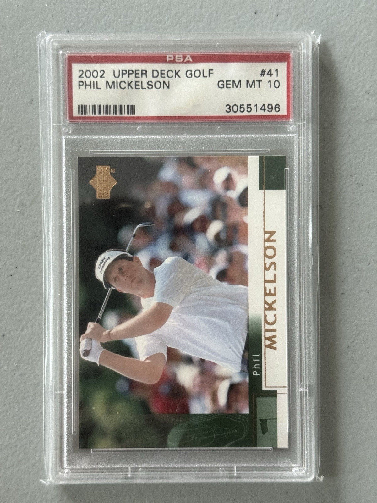 PHIL MICKELSON 2002 Upper Deck Golf #41 Rookie RC PGA Lefty PSA 10 GEM MT