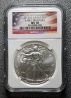 2012 (S) SILVER American Eagle - NGC MS70, Early Releases Flag Label! $1/NR!