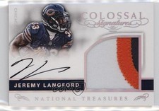 2016 National Treasures Colossal Signatures Prime 2/25 Jeremy Langford Auto we5