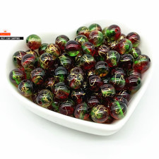 50 Stck. 8 mm Doppel Farbe Acryl Perlen Zwischenring für Schmuck Herstellung Handarbeit Zum Selbermachen #Rolle