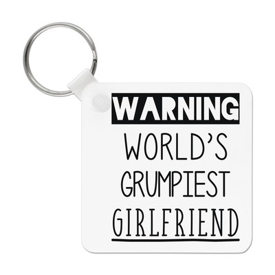 Warning World's Grumpiest Freundin Schlüsselanhänger Awesome Best Valentins