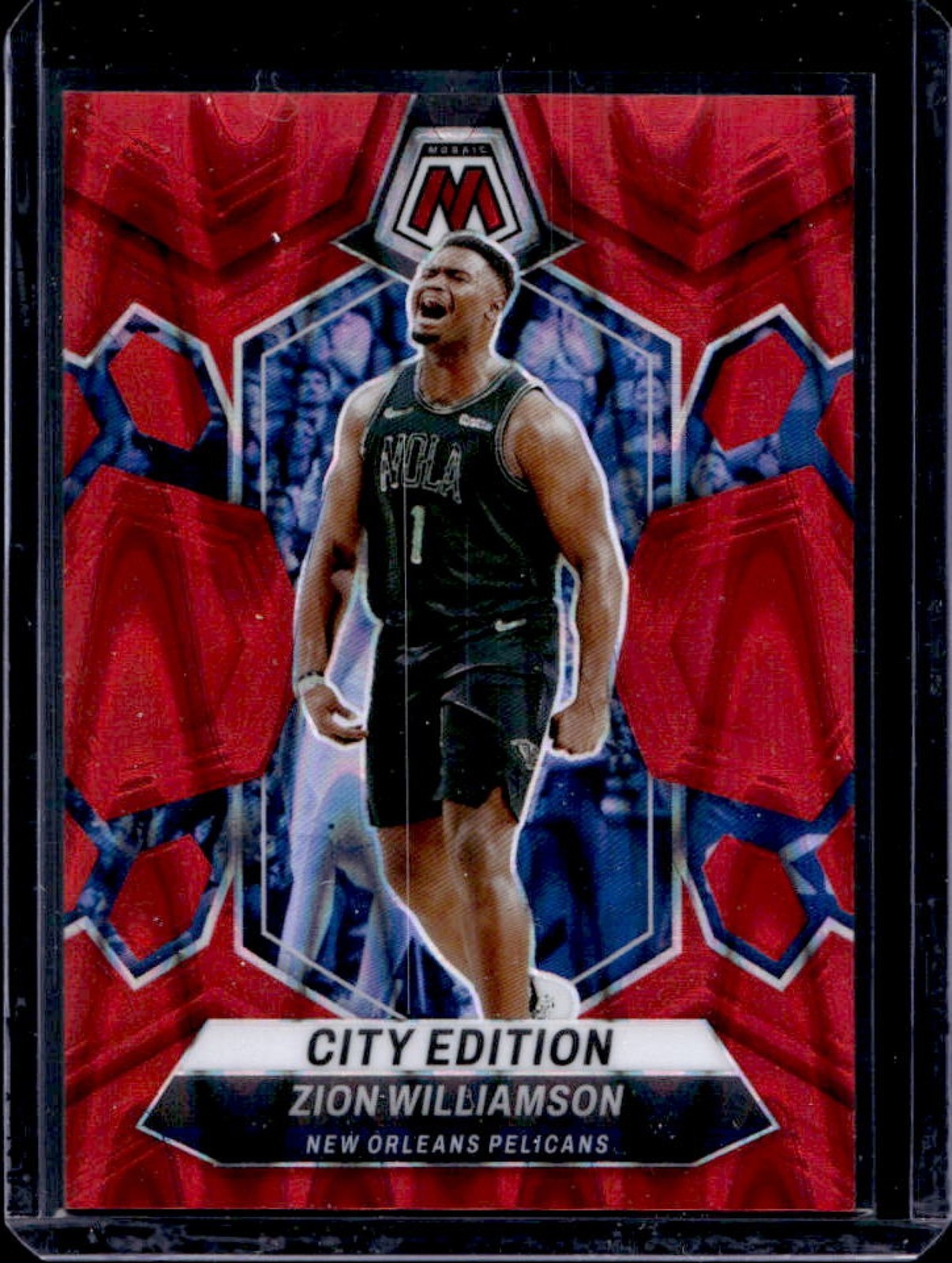 2023-24 Mosaic Zion Williamson Red Seismic City Edition #67/299 Pelicans