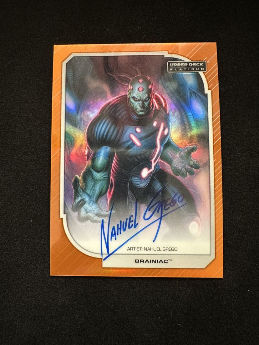 2026 Upper Deck Platinum DC Brainiac #7 Rainbow Artist Auto Nahuel Grego /35 W70