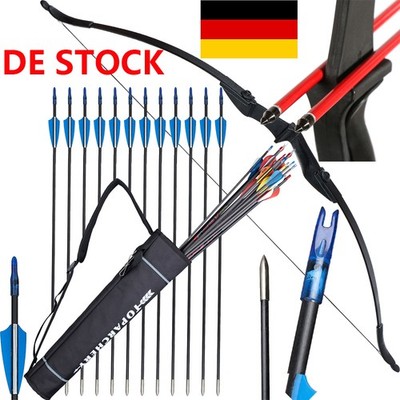 57'' Bogenschießen Recurve Bogen 20-40lbs für RH/LH Anfänger Outdoor Jagd Ziel