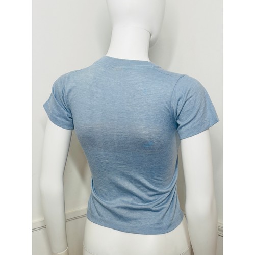 MEDIUM YOUTH 1977 Vintage Blue Saturday Night Fever Glitter Graphic T Shirt - Picture 5 of 10