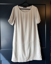 M&S Collection Grey Linen Blend Shift Dress | Size 12| Quiet Luxury