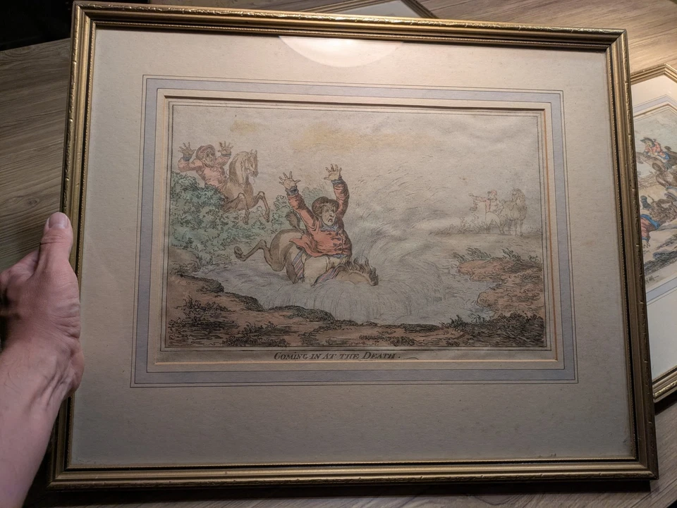 3 grabados políticos de colores James Gillray Foto 2 de 4