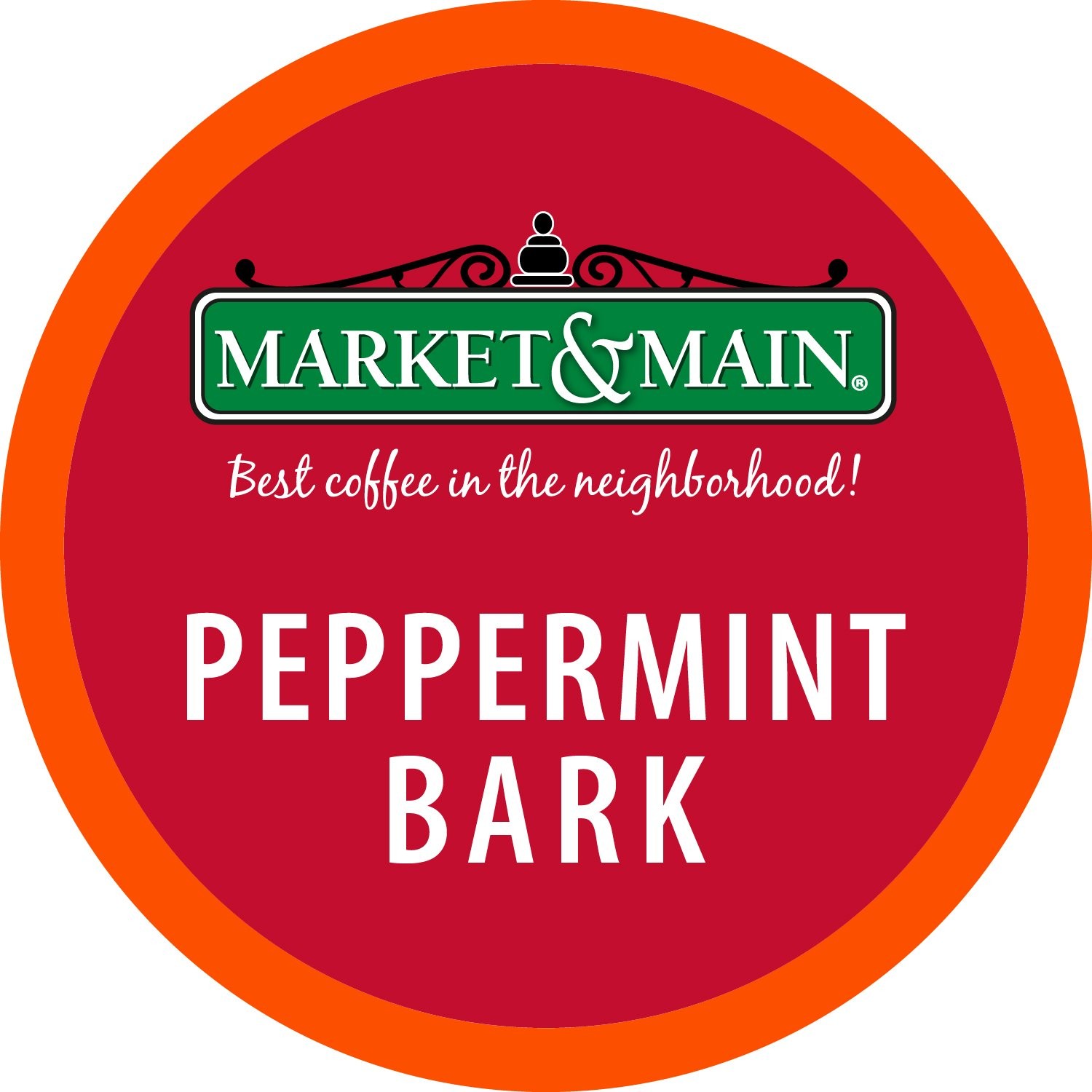 Peppermint Bark Single Serve Coffee 18 PCS Pods Fits K Cup Brewers Cup
