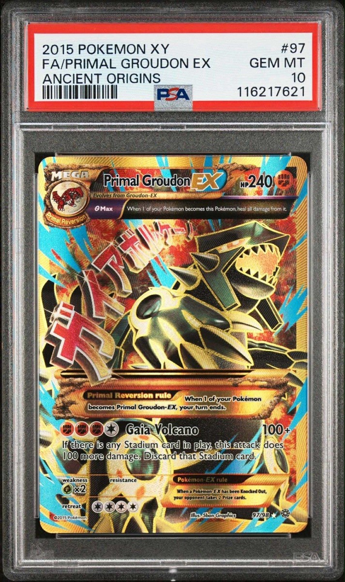 ゲンシグラードンEx 英語 97/98 PSA8】ゲンシグラードンEX 英語 97/98 Primal Groudon - メルカリ