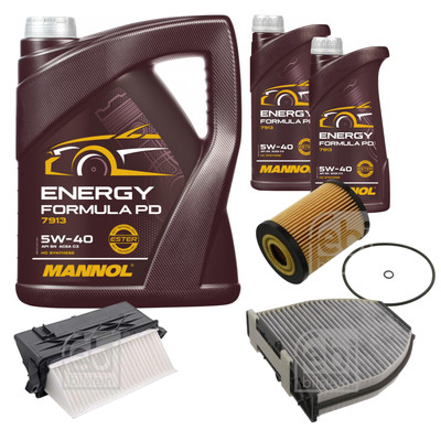 FEBI Inspektionspaket 7L MANNOL Energy Formula PD 5W-40 für Mercedes-Benz