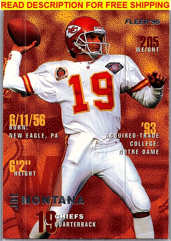 📢FreeShip=Read Info📢Joe Montana 1995 Fleer