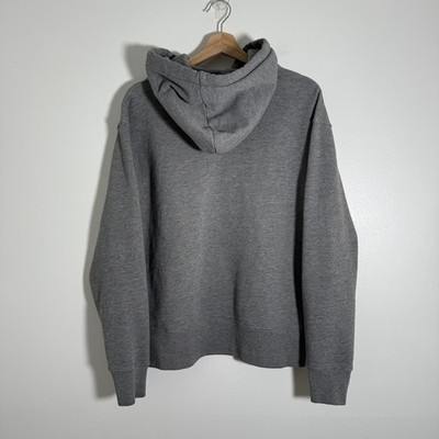 Acne Studios Ferris Face Hoodie Sweatshirt Grey Cotton Men's Size