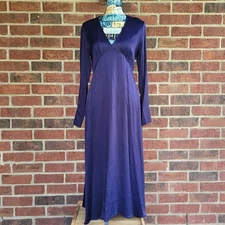 FRNCH Paris Women's Size SmallNavy Longsleeve Slip Dress