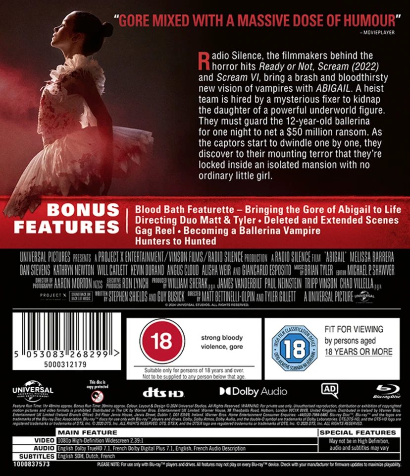 Abigail (Blu-ray) Matthew Goode Dan Stevens Giancarlo Esposito Kathryn Newton - Image 3 of 3